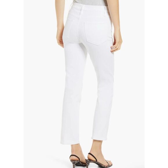 FRAME Le High Ankle Straight Jeans In white Size 31/12 - Picture 4 of 9